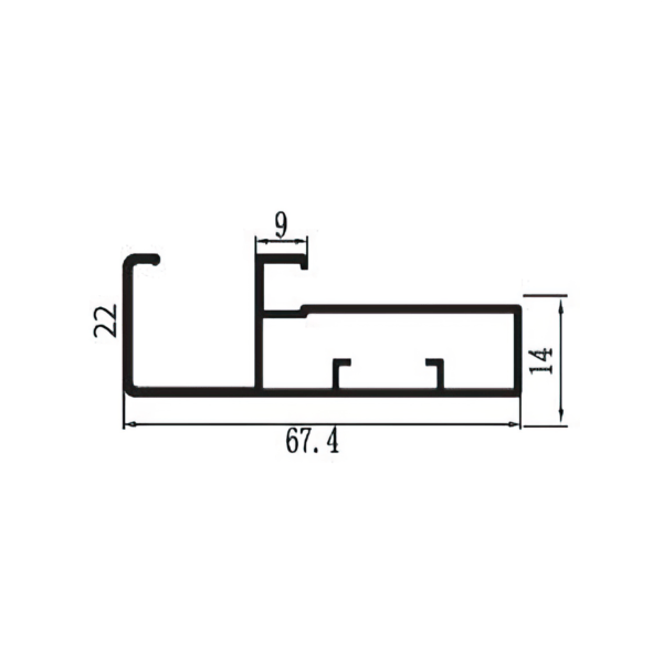 Aluminium 45 MM Handle Profile