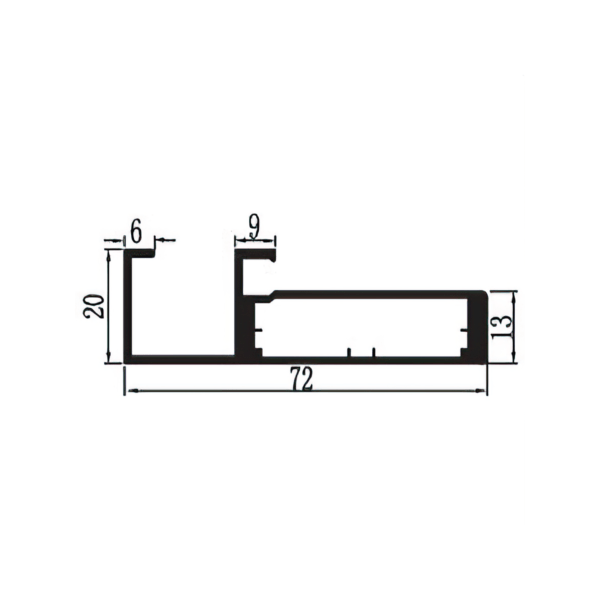 Aluminium 50 MM Profile - SAP 31