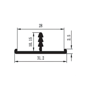 Aluminium Edge Profile T - 28 MM