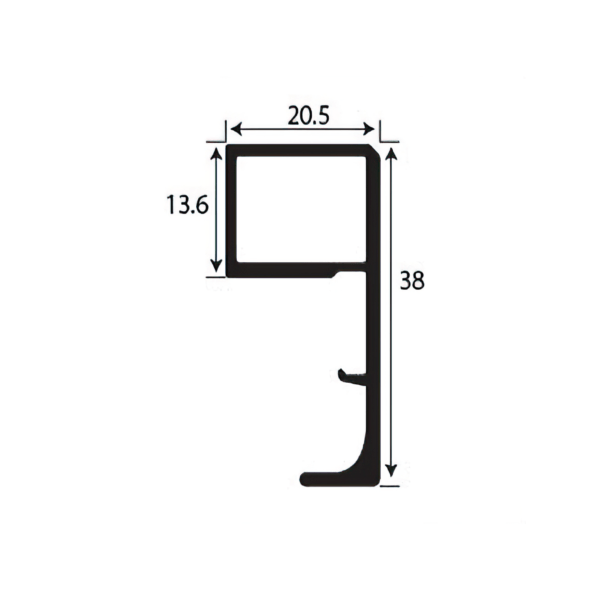 Aluminium Handle Profile - 002 L