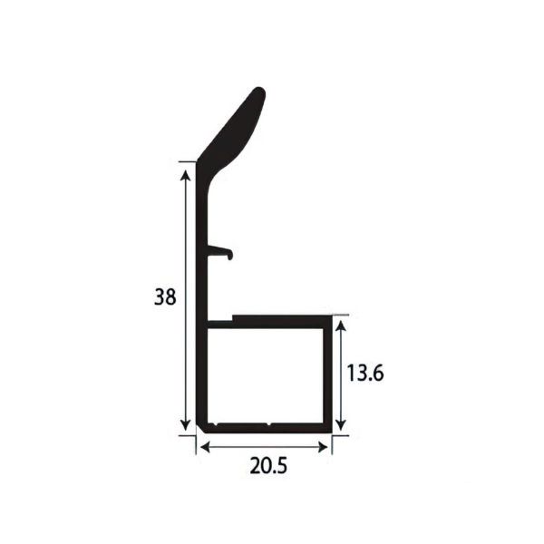 Aluminium Handle Profile - 003 L