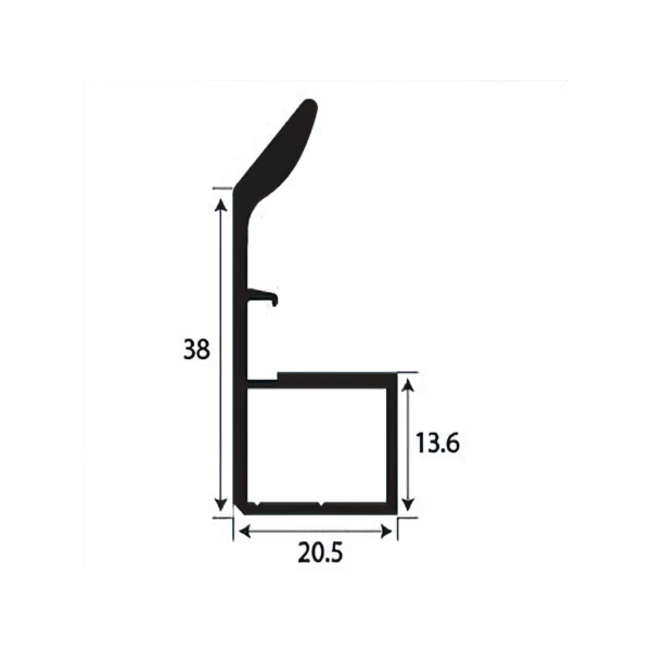 Aluminium Handle Profile - 003 R