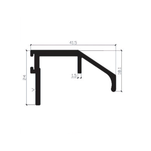 Door Handle Profile - 18 MM