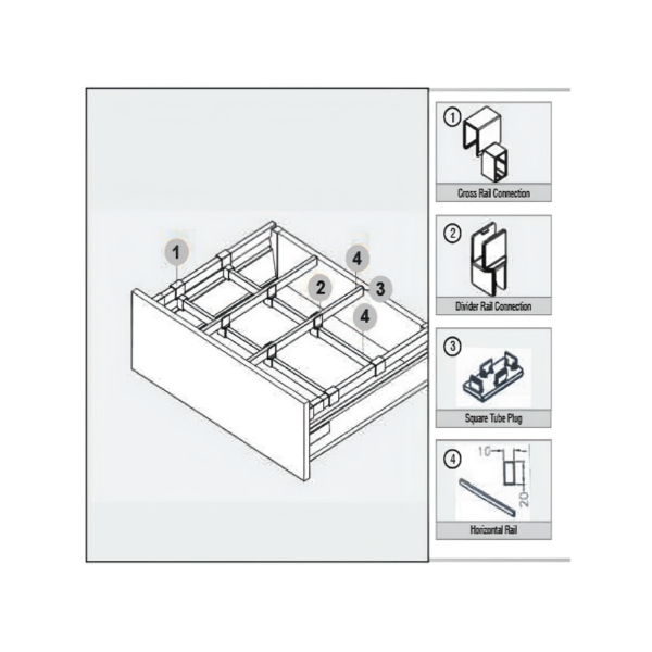 Square Lateral Divider - 145 149